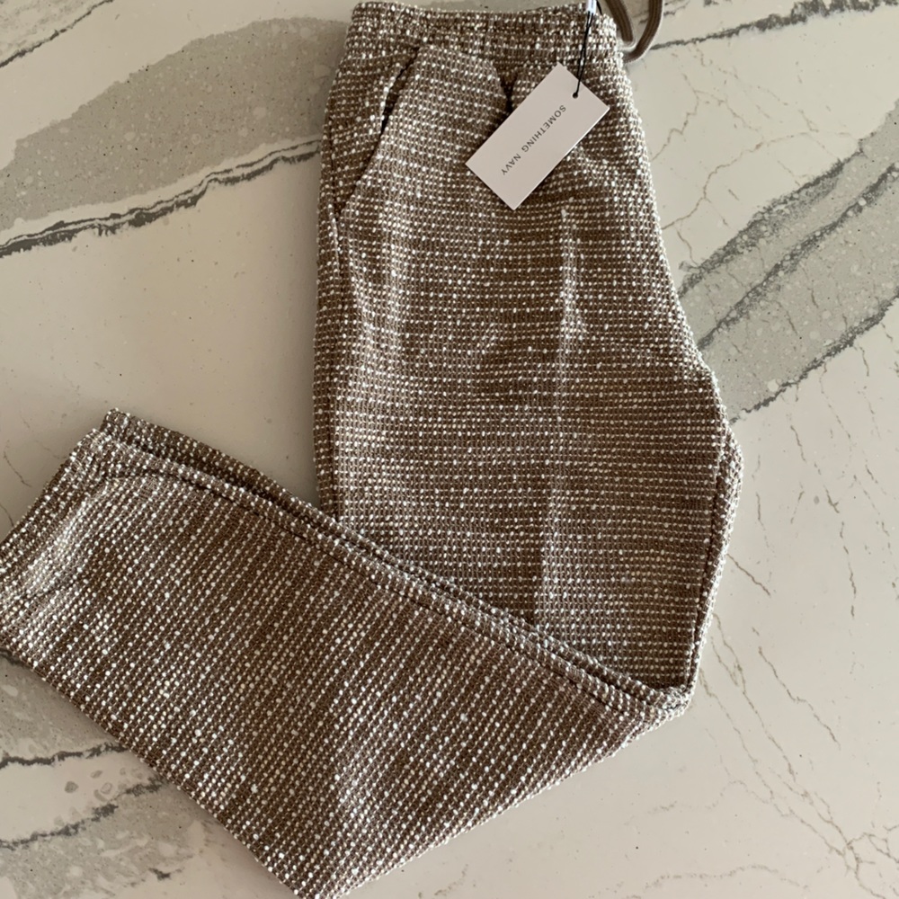Something Navy brand taupe textured sweatpants NWT, XL